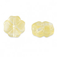 Abalorio de cristal 10mm Trébol - Amarillo